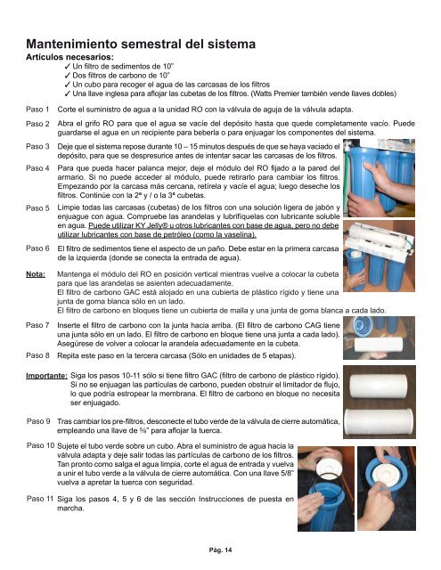 manual osmosis - Watts Industries