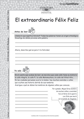 El extraordinario Félix Feliz - Santillana