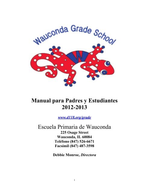 Manual para Padres y Estudiantes 2012-2013 Escuela Primaria de ...