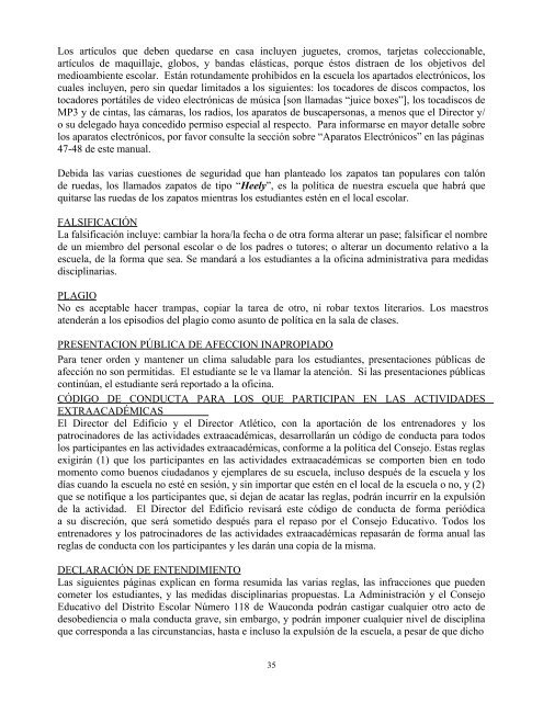 Manual para Padres y Estudiantes 2012-2013 Escuela Primaria de ...