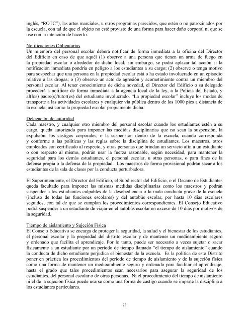 Manual para Padres y Estudiantes 2012-2013 Escuela Primaria de ...