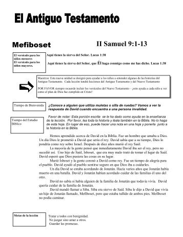 Mefiboset II Samuel 9:1-13 - Mission Arlington