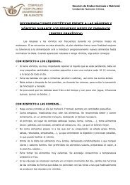 recomendaciones dietéticas frente a las náuseas y vómitos durante ...