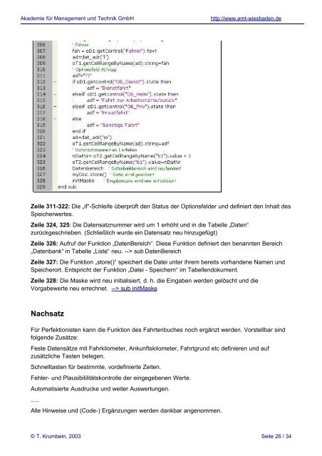 Fahrtenbuch muster.sxc - Akademie für Management und Technik ...