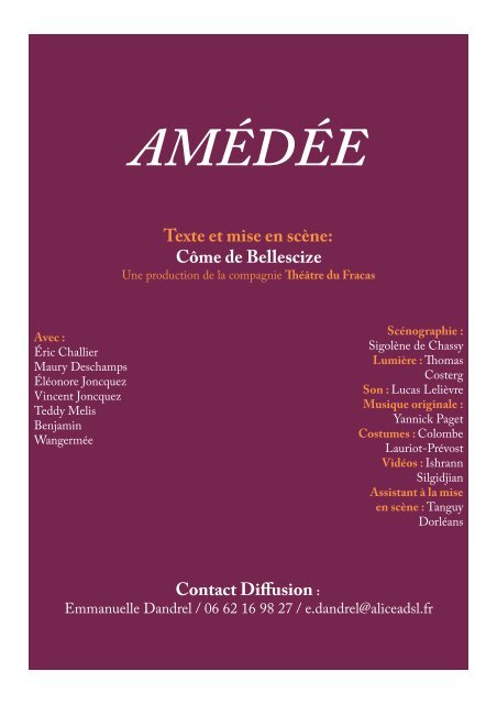 Dossier du spectacle - Amédée