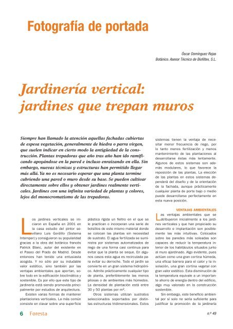 Fotografía de portada Jardinería vertical: jardines que trepan muros