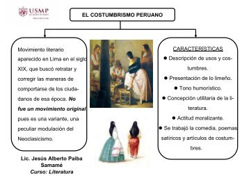 EL COSTUMBRISMO PERUANO Movimiento literario aparecido en ...