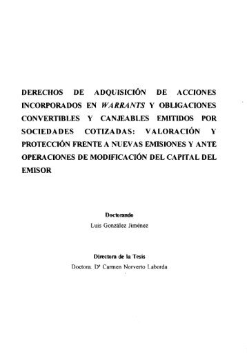 derechos de adquisición de acciones incorporados en wj4rr4nts