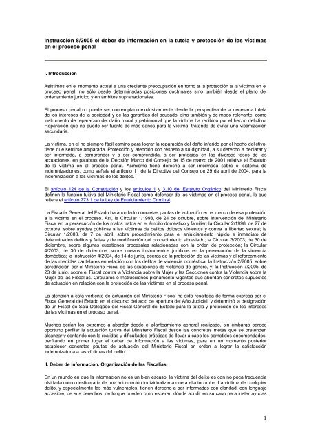 Instrucción 8/2005 el deber de información en la ... - SAP-UGT.cat
