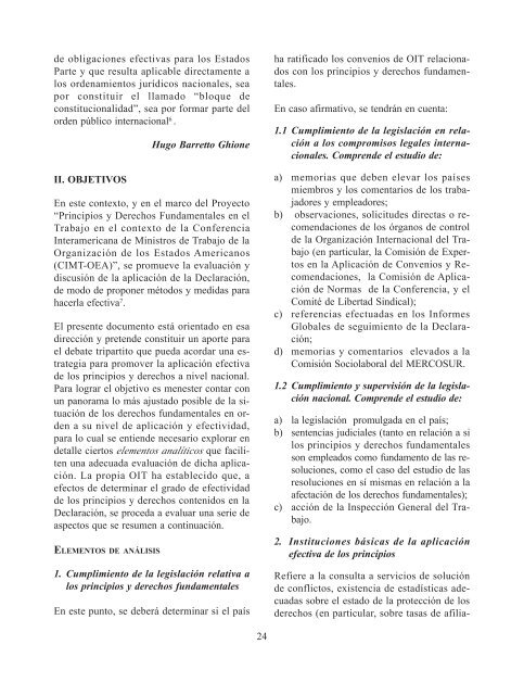 Investigación sobre la aplicación de los principios y derechos ...