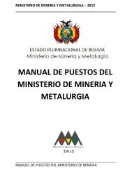 Manual de Puestos - ministerio de mineria y metalurgia