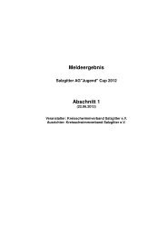 Meldeergebnis Abschnitt 1 - SC Delphin Salzgitter eV