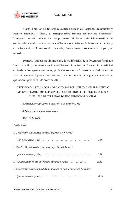 acta en formato pdf - Ajuntament de València