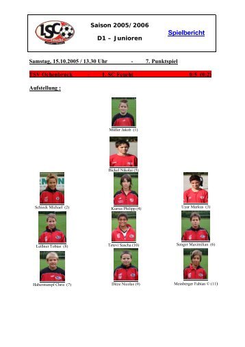 Spielbericht - 1. SC Feucht