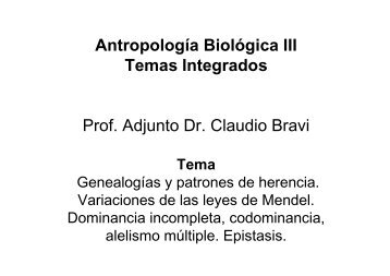 Antropología Biológica III Temas Integrados