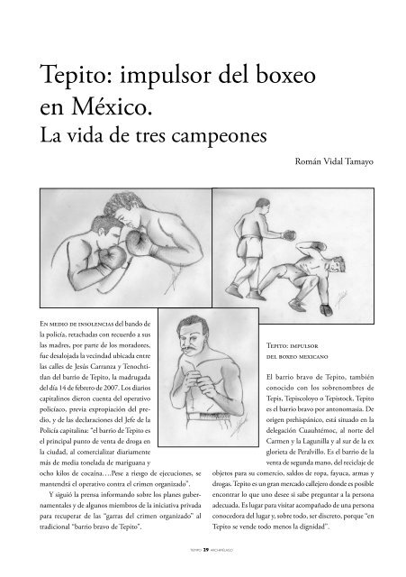 Tepito: impulsor del boxeo en México. - Difusión Cultural UAM