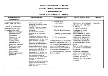 escuela secundaria tecnica 41 español tercer ... - el blog educativo