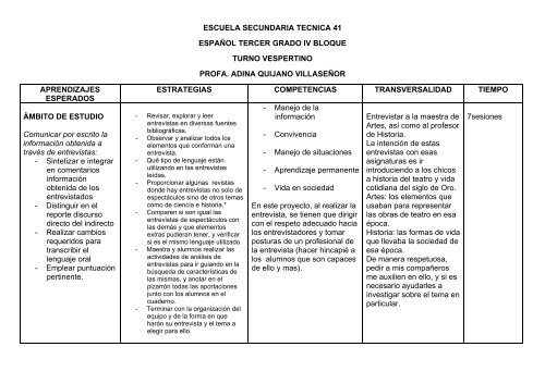 escuela secundaria tecnica 41 español tercer ... - el blog educativo