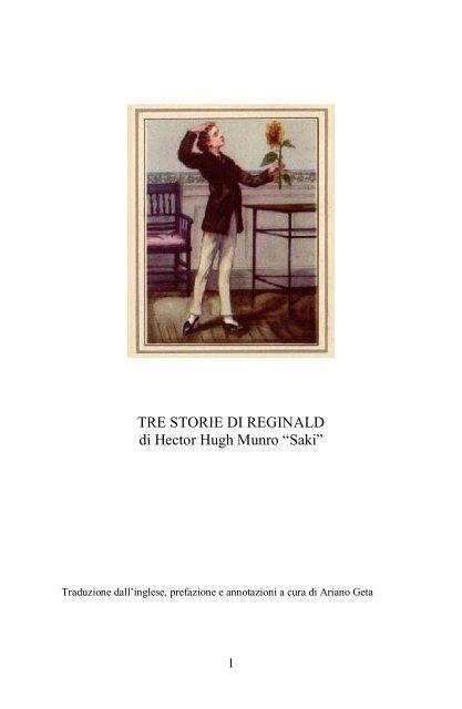 TRE STORIE DI REGINALD di Hector Hugh Munro “Saki”