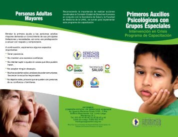 Primeros Auxilios Psicológicos con Grupos Especiales - Comisión ...