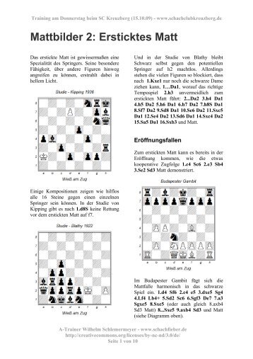 Mattbilder 2: Ersticktes Matt - Schach-Club Kreuzberg eV