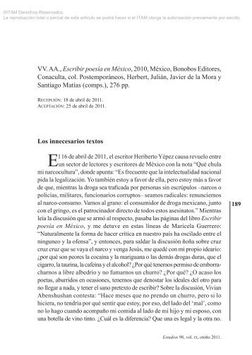 VV.AA., Escribir poesía en México, Adán Echeverria - Biblioteca - ITAM