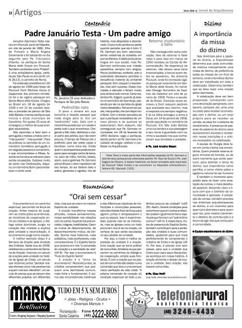 Jornal 134 - Maio 2008.p65 - Arquidiocese de Florianópolis