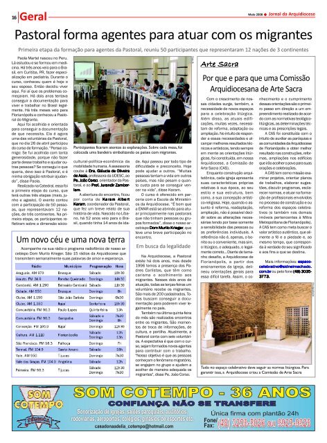 Jornal 134 - Maio 2008.p65 - Arquidiocese de Florianópolis