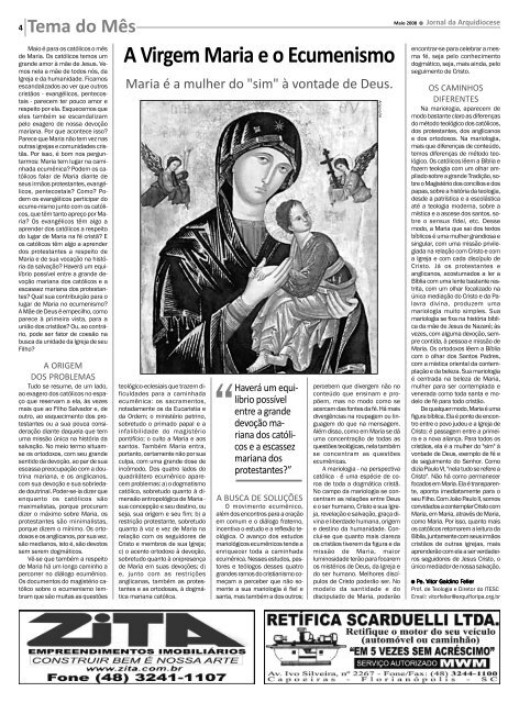 Jornal 134 - Maio 2008.p65 - Arquidiocese de Florianópolis