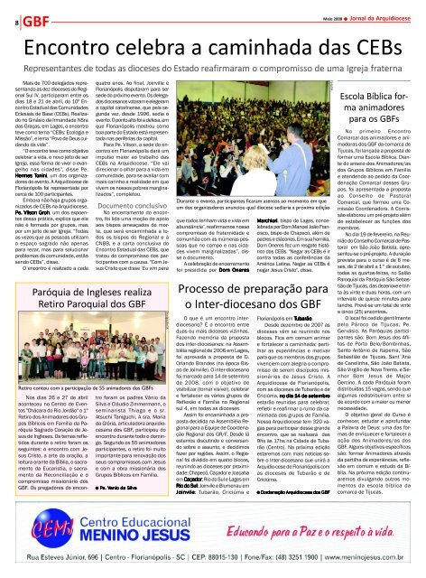 Jornal 134 - Maio 2008.p65 - Arquidiocese de Florianópolis