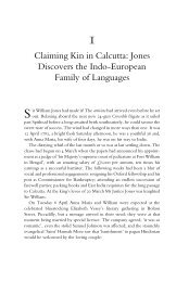 Claiming Kin in Calcutta: Jones Discovers the Indo-European Family ...