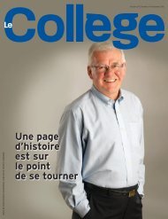 Revue Le Collège, automne 2010 - Collège des médecins du Québec