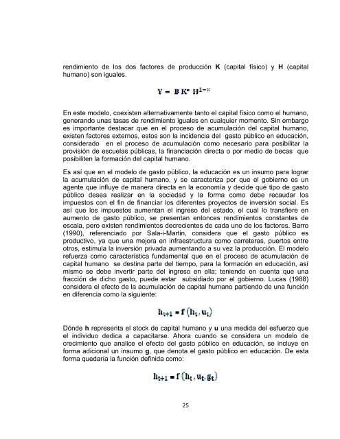 impacto del capital humano en el crecimiento econmico ... - Biblioteca