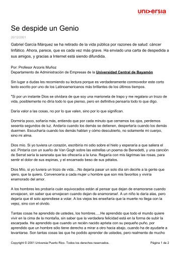 Se despide un Genio - Noticias - Universia