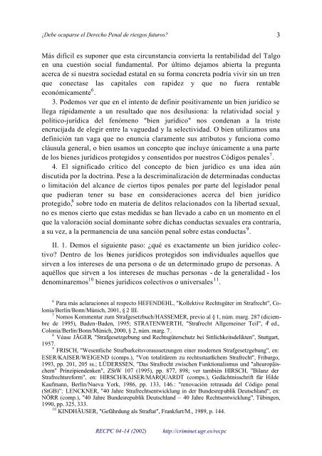 ¿debe ocuparse el derecho penal de riesgos futuros? - Criminet