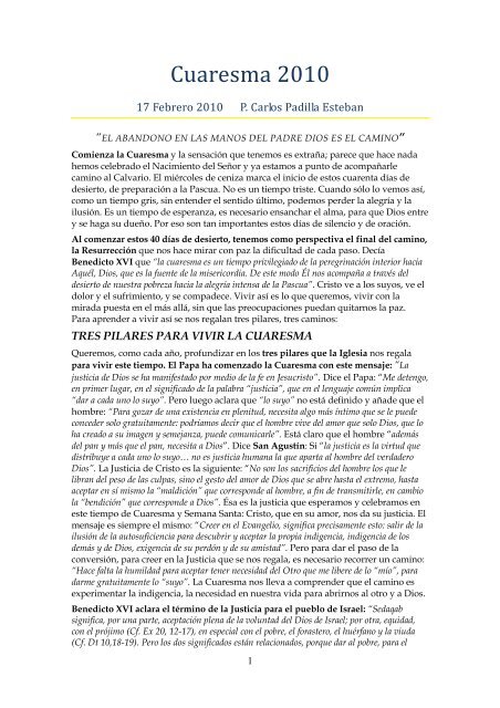 P. Carlos Padilla: Motivación para vivir la Cuaresma - Schoenstatt.org