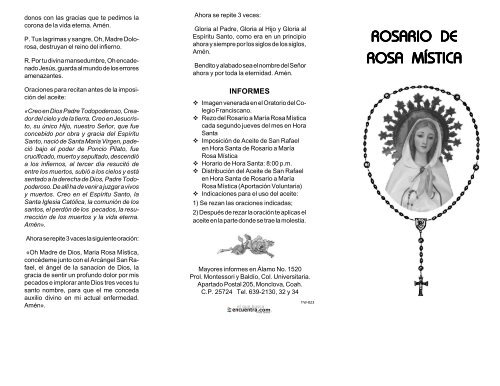 Aprender acerca 53+ imagem el santo rosario completo pdf ...