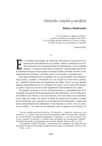 Nietzsche: creación y sacrificio