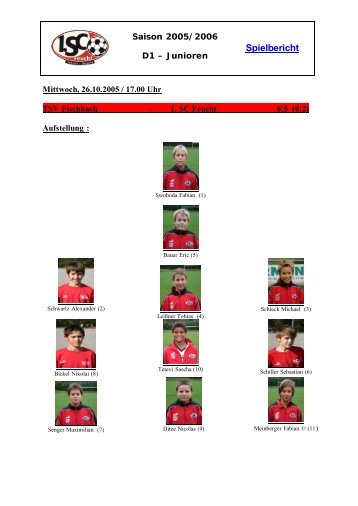 Spielbericht - 1. SC Feucht