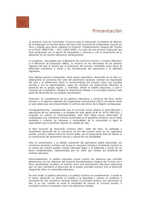 Lambayeque Ministerio De Comercio Exterior Y Turismo