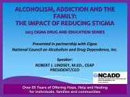 ALCOHOLISM, ADDICTION AND THE FAMILY: THE IMPACT OF REDUCING STIGMA