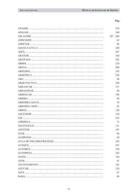 MANUAL DE LENGUAJE DE SIGNOS - Educación de sordos