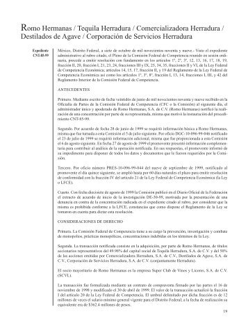 6-01 Concentraciones - Comisión Federal de Competencia