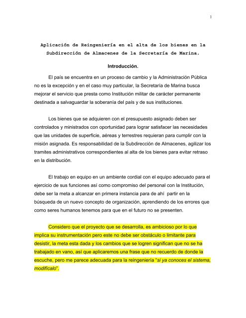 Aplicación de Reingeniería en el alta de los bienes en ... - orion2020