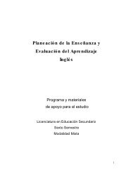 Planeación de la Enseñanza y Evaluación del Aprendizaje Inglés