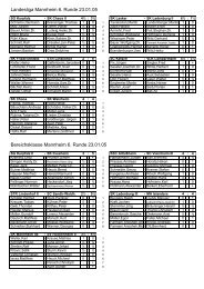 Landesliga Mannheim 6. Runde 23.01.05 Bereichsklasse ...