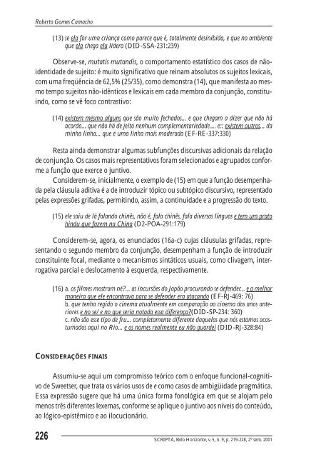 Valores semânticos e discursivos da conjunção aditiva ... - PUC Minas