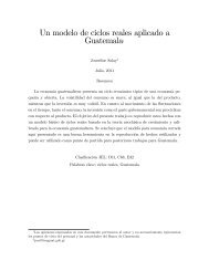 Un Modelo de Ciclos Reales aplicado a Guatemala - Banco Central ...