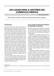 Um Lugar para a História no Currículo Médico - Associação ...