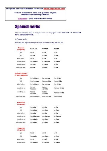 Spanish verbs - Linguaweb